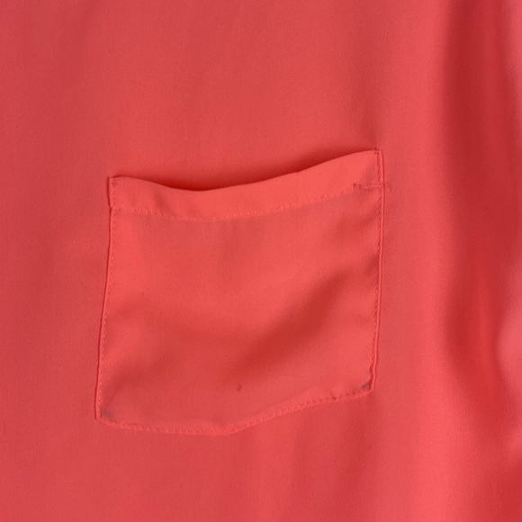 Pink Rose Sleeveless Tank Neon Salmon Color Size M - Picture 7 of 7